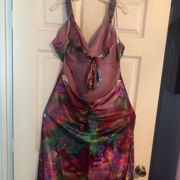David's Bridal Multi Color Backless Formal Dress - Picture 5 of 5